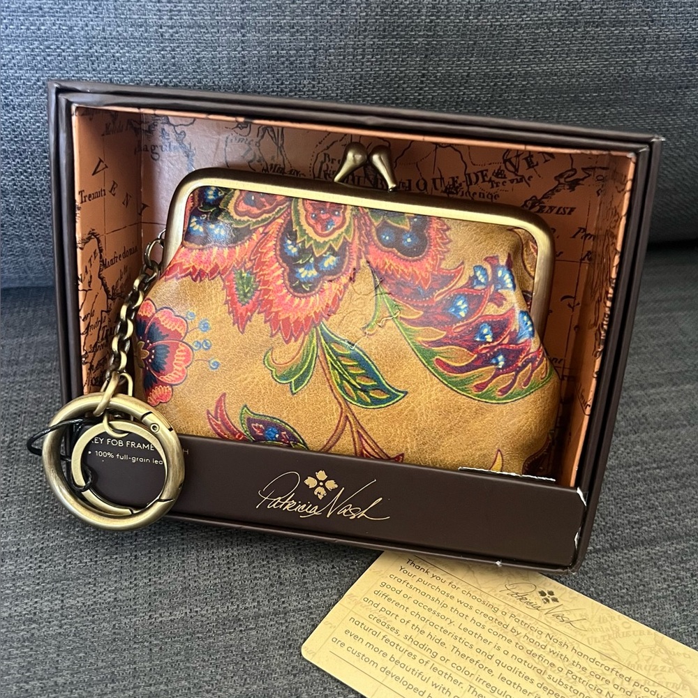 NWT PATRICIA NASH LARGE BORSE WALLET CREDIT CARD HOLDER COIN PURSE RFID